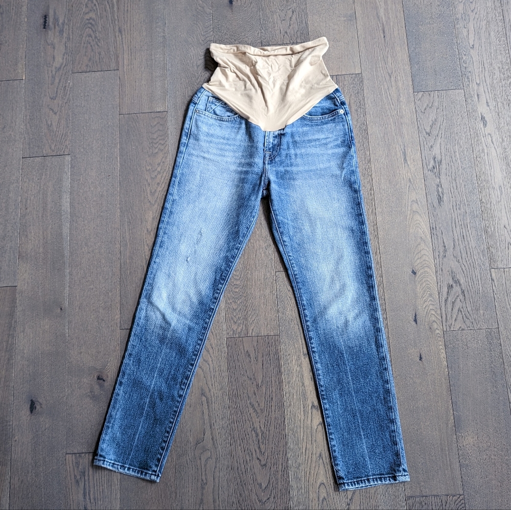 7 for all mankind straight leg maternity jeans